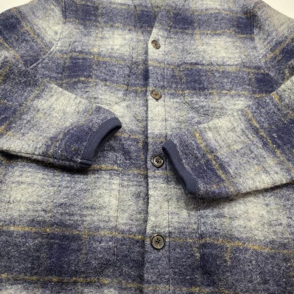 Universal Works Wool Button Down Cardigan Chore Sweater Grey Men's READ - Picture 7 of 11